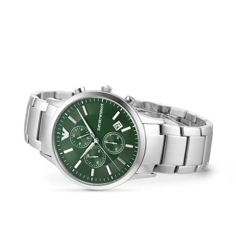 Emporio Armani Renato Chronograph Green Dial Men's Watch- AR11507